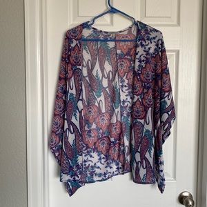 Womens floral print shawl